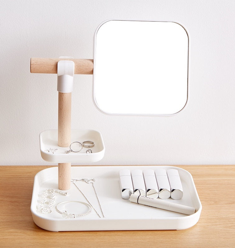 Desktop Cosmetics Storage Box Makeup Brush Lipstick Mask Skin Care Products With Mirror Dressing Table Finishing Rack Desktop Cosmetics Storage Box Makeup Brush Lipstick Mask Skin Care Products With Mirror Dressing Table Finishing Rack